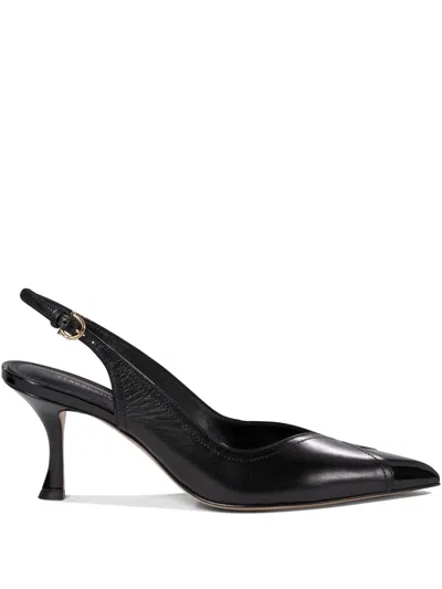 Ferragamo 70mm Contrasting-inlay Pumps In Black