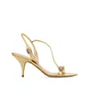 Ferragamo Sibilla 70 Crystal Embellished Sandals In Gold