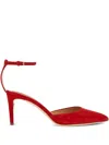 Ferragamo Iman 70 Suede Pumps In Multi