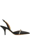 Ferragamo Gylla 70 Leather Slingback Pumps In Black