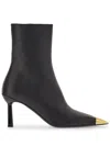 Ferragamo Amelia 70 Leather Ankle Boots In Black