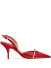 Ferragamo Gylla 70 Slingback In Flame Red In Red