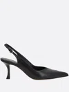 Ferragamo Egna 70 Leather Slingback Pumps In Black