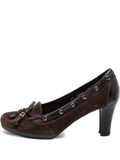 Pre-owned Ferragamo 70mm Tassel-embellished Pumps