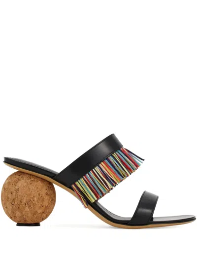 Ferragamo 75mm Fringed Sandals