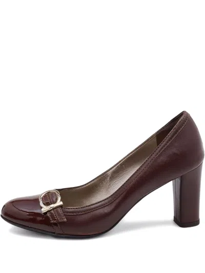 Pre-owned Ferragamo 75mm Gancini-buckle Pumps