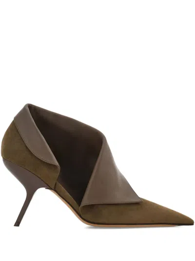 Ferragamo 85mm Eva Pumps In Grey