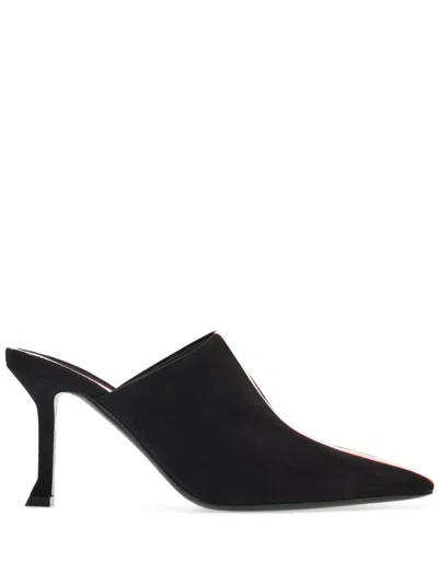 Ferragamo Ladies Black Graphic Insert Sophye Mules