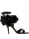 Ferragamo Estrella 95 Open Toe Stiletto Sandals In Black