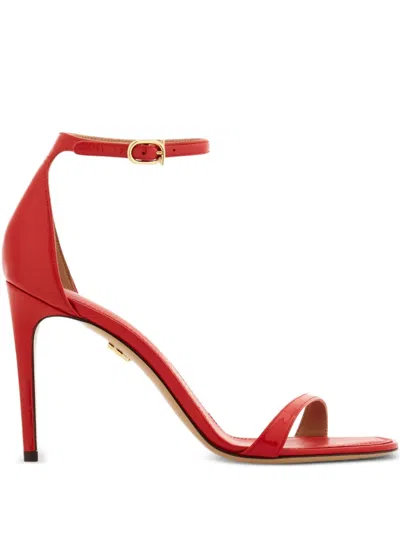 Ferragamo 90mm Strappy Stiletto Sandals In Red