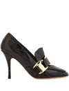 Ferragamo 95mm Crocodile-effect Pumps In Brown