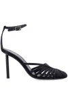Ferragamo Nappa Leather Ermelia Pumps With Ankle Strap In Black