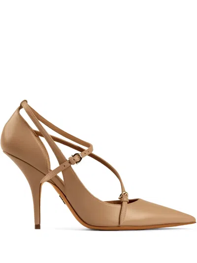 Ferragamo 95mm Leather Pumps In Pink