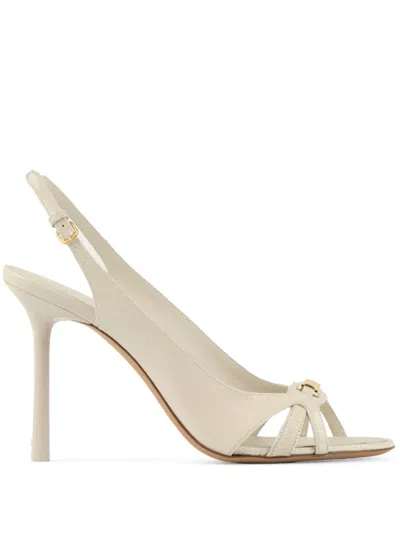 Ferragamo 95mm New Vara-buckle Pumps In White