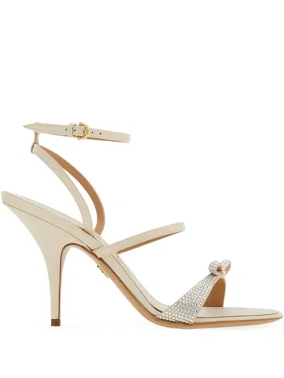 Ferragamo 95mm Rhinestone-embellished Sandals In Multi