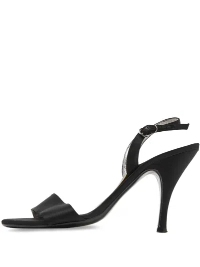 Pre-owned Ferragamo 95mm Satin-finish Heeled Sandals