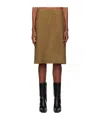 Ferragamo Brown A-line Midi Skirt In Brown