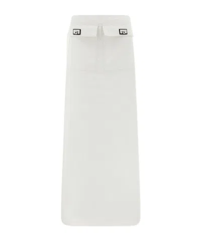 Ferragamo A-line Skirt In White