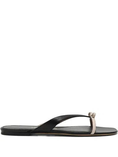 Ferragamo Abibi Bow Detail Flip-flops In Black