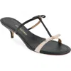 Ferragamo Abili Bow Kitten Heel Sandal