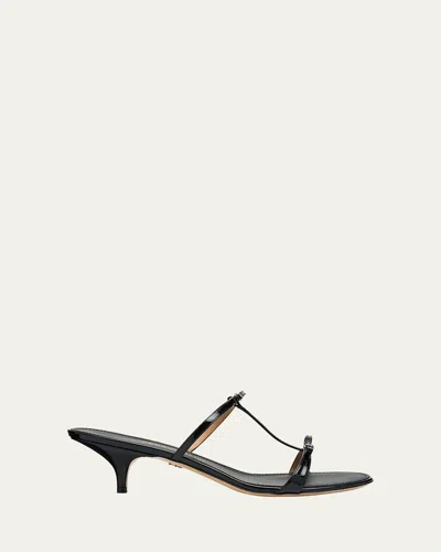 Ferragamo Abili Leather Kitten-heel Sandals