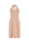 Ferragamo Abito In Misto Viscosa Stretch Rosa  Donna
