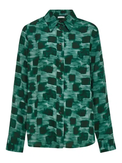 FERRAGAMO ABSTRACT-PRINT BUTTON-UP SHIRT