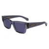 Ferragamo Gray Acetate Sunglasses In Blue