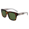 Ferragamo 56mm Polarized Rectangular Sunglasses In Green