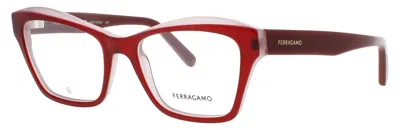 Ferragamo Acetate Square Eyeglasses 53mm In Multi