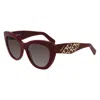 Ferragamo Bordeaux Acetate Sunglasses In Blue