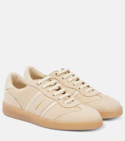Ferragamo Sneakers Achille 1 Aus Leder In Weiss