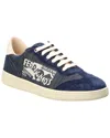 Ferragamo Logo-print Low-top Sneakers In Blue