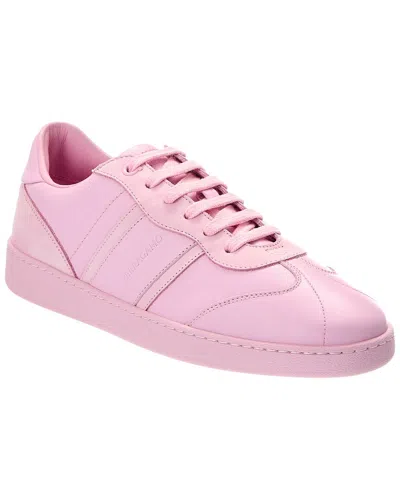 Ferragamo Achille Leather Sneaker In Pink