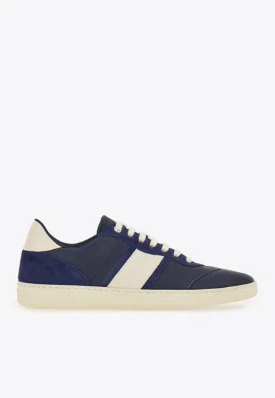 FERRAGAMO ACHILLE LOGO LEATHER SNEAKERS