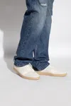 Ferragamo Men's Achille 1 Suede Leather Low-top Sneakers In Cream