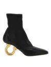 Ferragamo Leather Bootie In Black