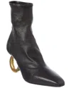 Ferragamo Adhar Leather Bootie In Black