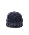 Ferragamo Structured Cap With Textured Geometric Pattern In Blue