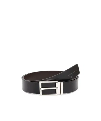 Ferragamo Adjustable Belt With Pin Buckle In Black