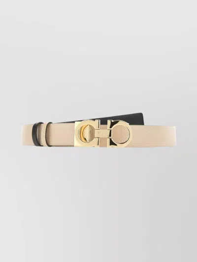 Ferragamo Adjustable Belts Gold-tone Buckle In Brown