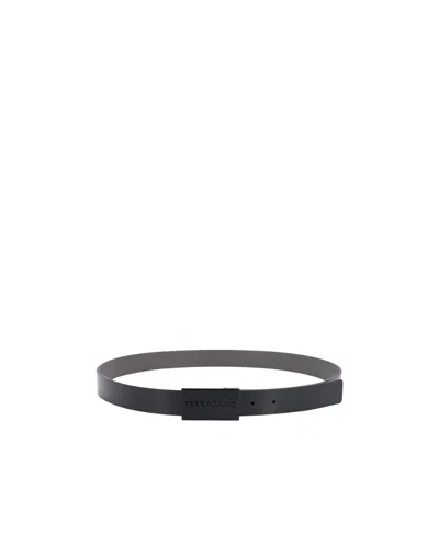 Ferragamo Adjustable Buckle Belt In Black