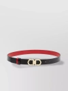 FERRAGAMO ADJUSTABLE CALF LEATHER BELTS WITH REVERSIBLE TWO-TONE DESIGN