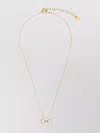 Ferragamo Adjustable Chain Bow Detail Pendant Necklace In Gold