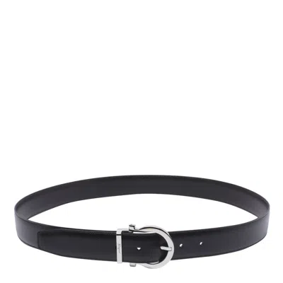 FERRAGAMO ADJUSTABLE DOUBLE GANCINI BELT