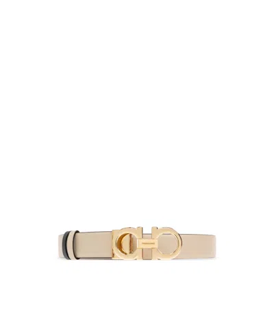 Ferragamo Adjustable Double-sided Waist Belt In Nude