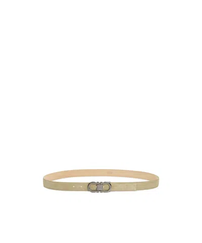 Ferragamo Adjustable Gancini Belt In Brown