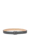 Ferragamo Adjustable Gancini Belt In Gray