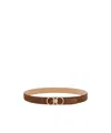Ferragamo Gancini-buckle Leather Belt In Brown
