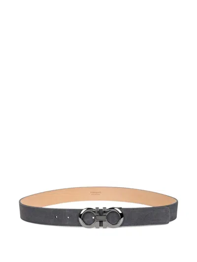 Ferragamo Adjustable Gancini Belt In Gold